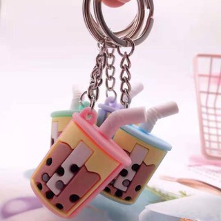Móc Khoá Xe Hình Trà Sữa Cute