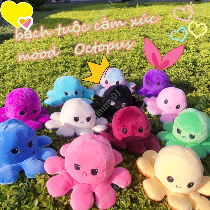 Bạch tuộc nhồi bông cảm xúc - Reversible Octopus plush toy Facebook Tik Tok HOT
