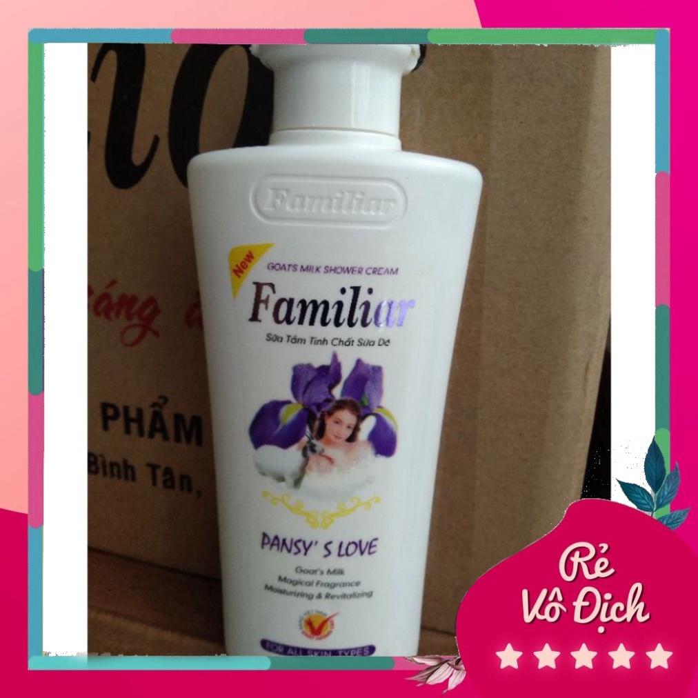 [Tặng 2 gói sữa dê thơm ngát] Sữa tắm Familiar Pansy's Love 250g [NPP Lộc Phát]