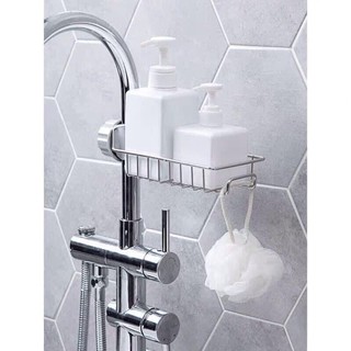 Kệ gắn vòi inox để giẻ rửa bát