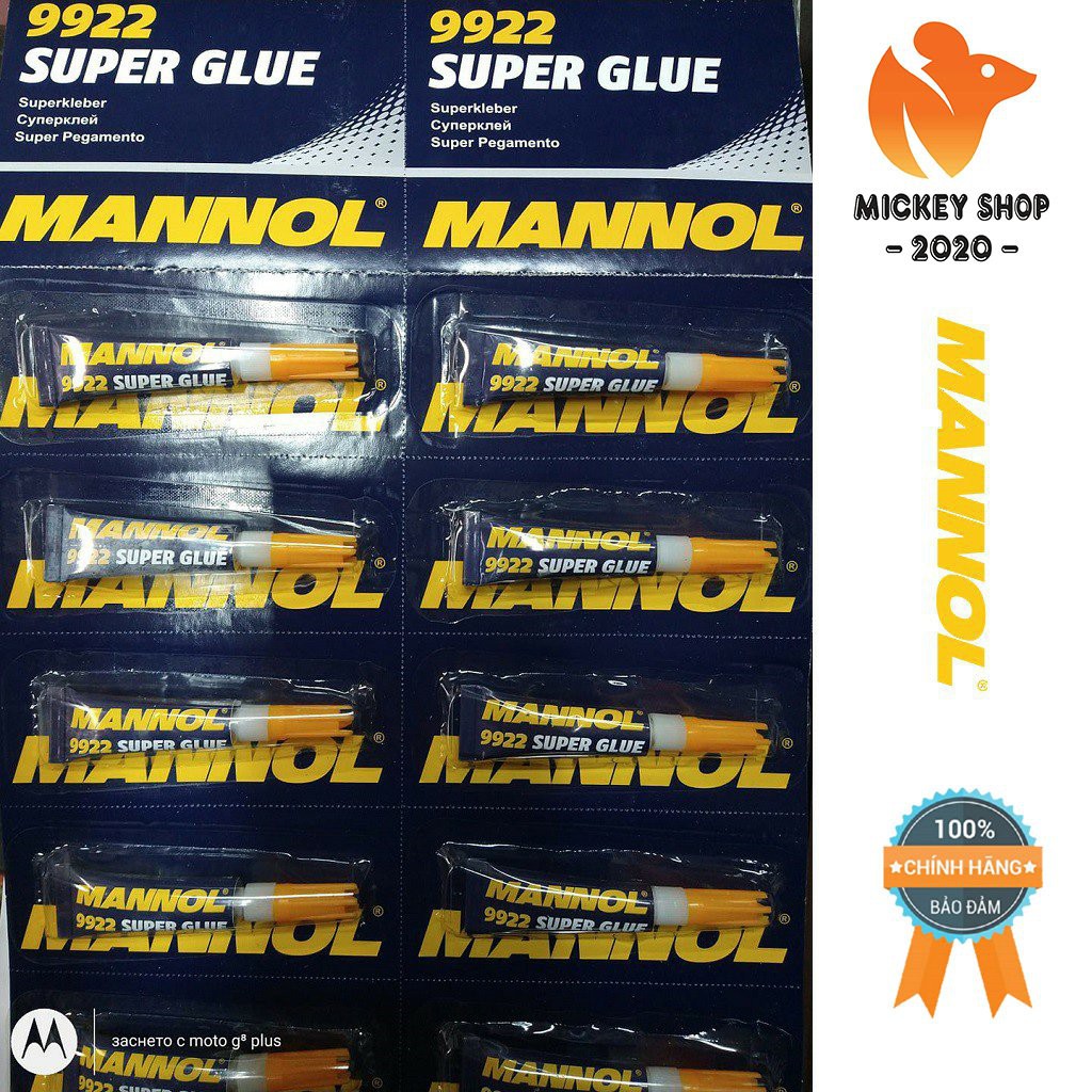 [Pro] Combo 3 Tuýp Keo Dán Đa Năng Khô Nhanh MANNOL 9922 –3 gram/ tuýp Super Glue –Hàng Đức Chính Hãng – Mickey2020shop