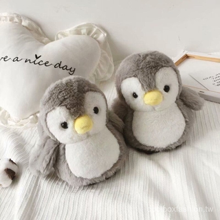 Dép Cotton Đi Trong Nhà Đế Dày Chống Trượt Hình Chim Cánh Cụt Hoạt Hình Giữ Ấm Mùa Đông 0134