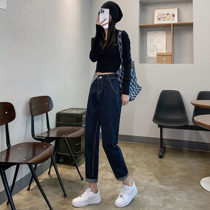 Quần Jeans Nữ Lưng Cao Dáng Rộng Thời Trang Cá Tính  tao bao