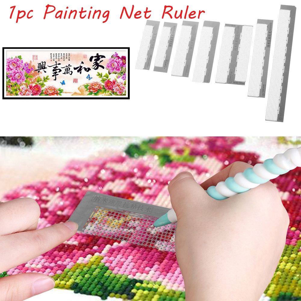 Thước đính hạt 50 ô 141mm 140mm DIY cho tranh đính hạt