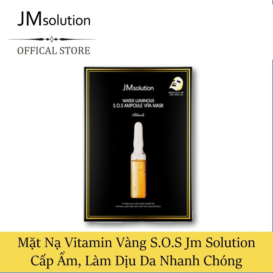 Combo 10 Mặt Nạ Dưỡng Sáng Cấp Ẩm Da Jm solution S.O.S Ampoule Vita Mask 30ml x 10