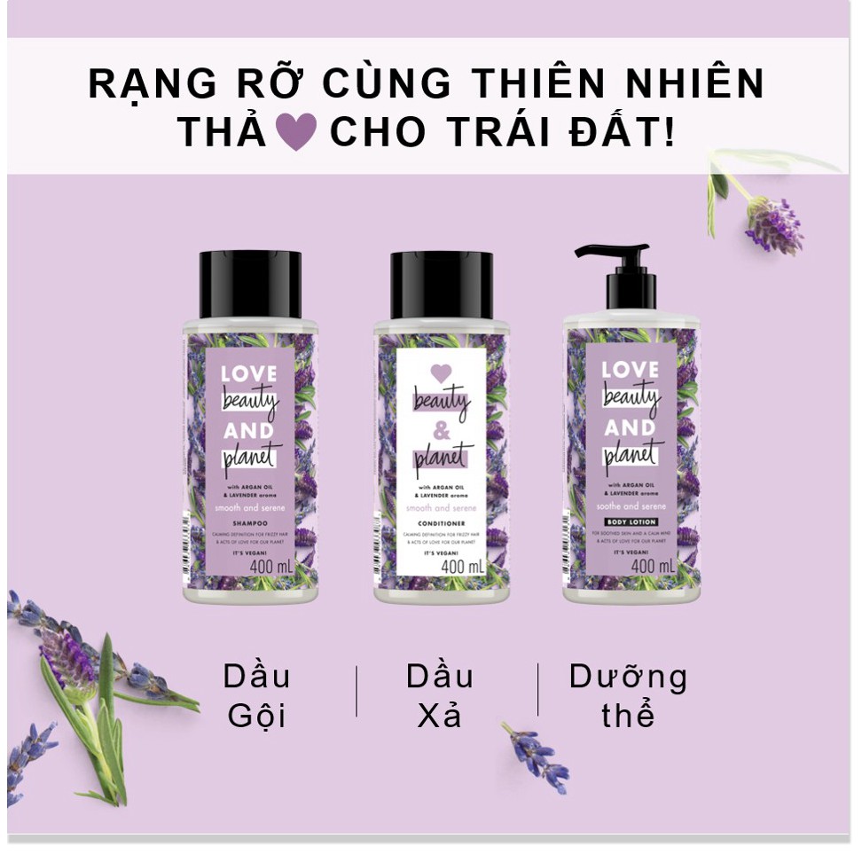 [Mã chiết khấu giảm giá sỉ mỹ phẩm chính hãng] Dầu xả Thiên nhiên Love Beauty And Planet 400ml/chai