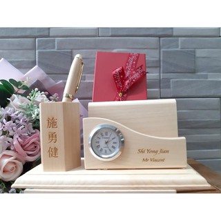 Đồng hồ để bàn có ống bút Trenddecor