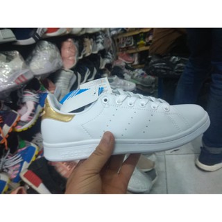 Giày adidas stan smith gót vàng