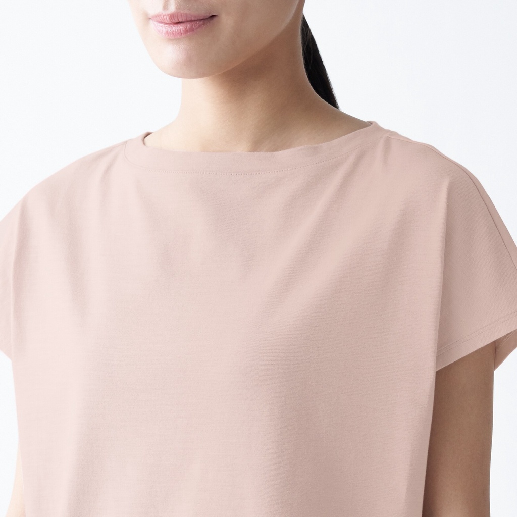 Muji Áo Thun Slub Jersey Tay Liền