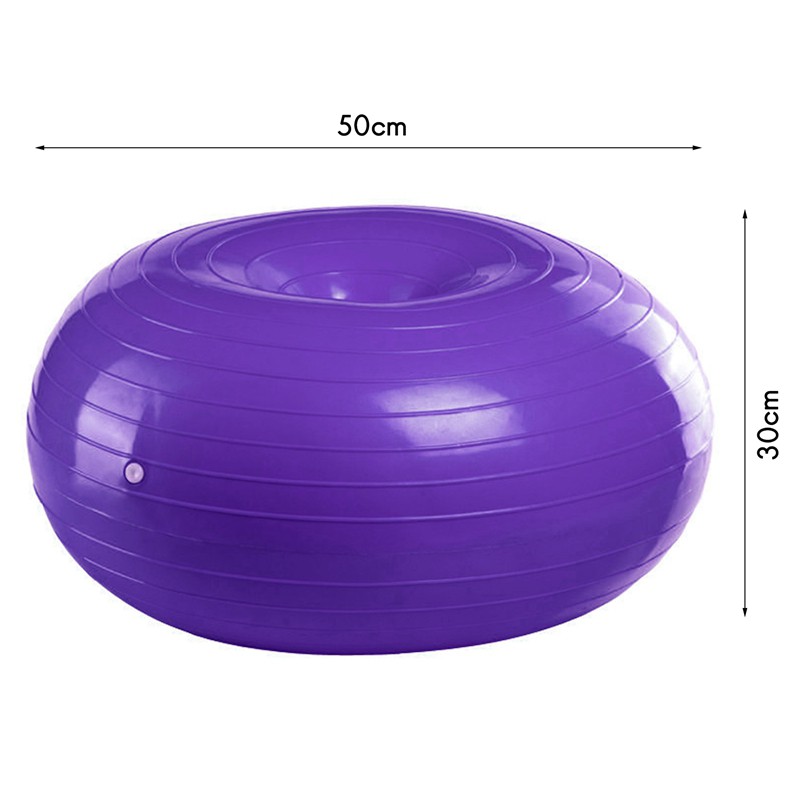 Donut Ball for Yoga,Pilates and Balance Training in Gym,Office,Purple