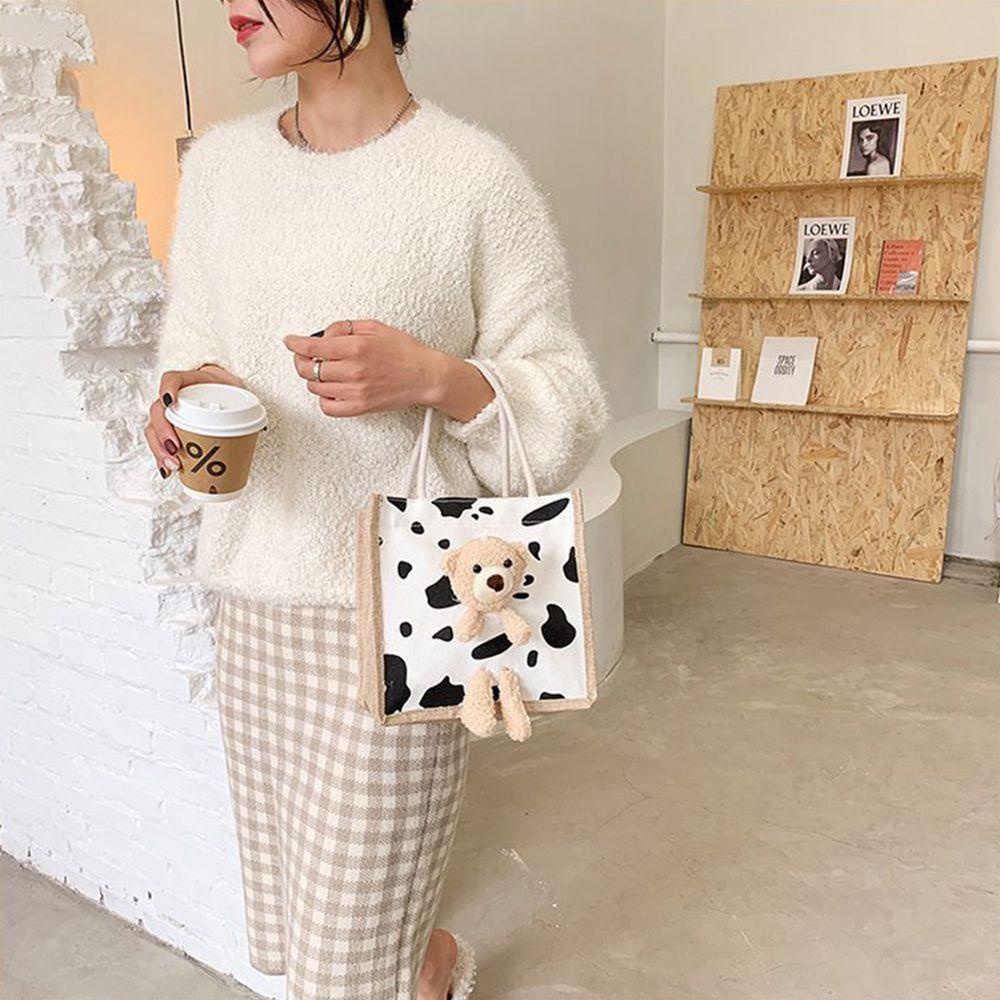 Túi Xách Canvas Họa Tiết Hoạt Hình Dễ Thương