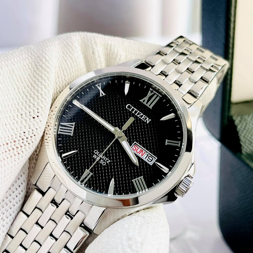 Đồng hồ nam dây thép sang trọng Citizen BF2020-51E mặt đen Size 41mm chống nước 5ATM Bảo hành 1 năm Hyma watch