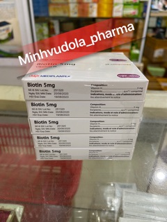 Viên Biotin 5mg (hộp 20 viên)