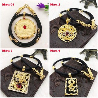 Vòng cổ nam dây cao su mặt mạ 18k siêu bền cực thời trang nhiều mẫu ( bao gồm cả mặt và dây)