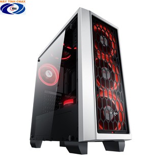 Vỏ case Aigo Starship II White (Tặng 03 FAN Led AIGO P9 RED)