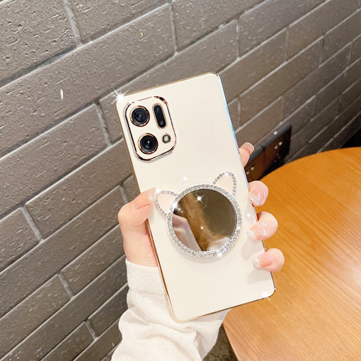 Ốp Điện Thoại Dẻo Tráng Gương Hình Mèo 3D Dễ Thương Cho Apple iPhone XS XR XS Max X 8 7 6 6S 14 Plus iPhone 11 12 13 14 Pro Max