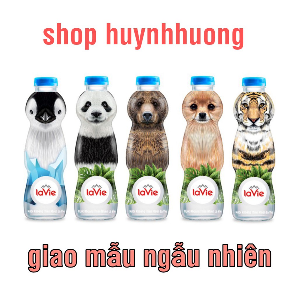 Thùng 24 Chai Nước Khoáng Lavie Kid Hình Hoạt Hình chai 330ml