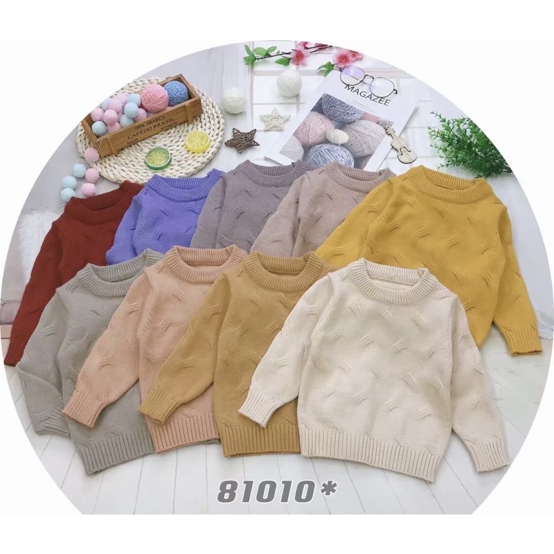 Áo Len Dày Ấm Cho Bé Trai Bé Gái size 1-4 tuổi