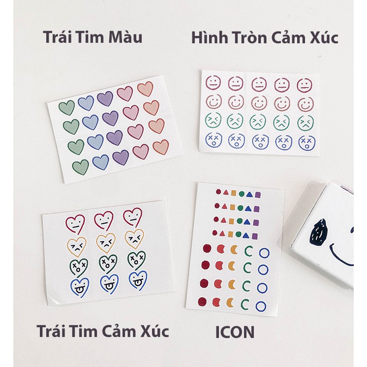 Hình Xăm Dán Mini Tattoo Họa Tiết Icon Cảm Xúc Dễ Thương - Hình Xăm Sang Chảnh Hàn Quốc