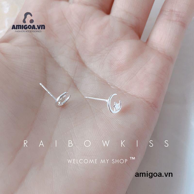 ✨✨Bông tai xi bạc họa tiết xu hướng tối giản đáng yêu cho nữ