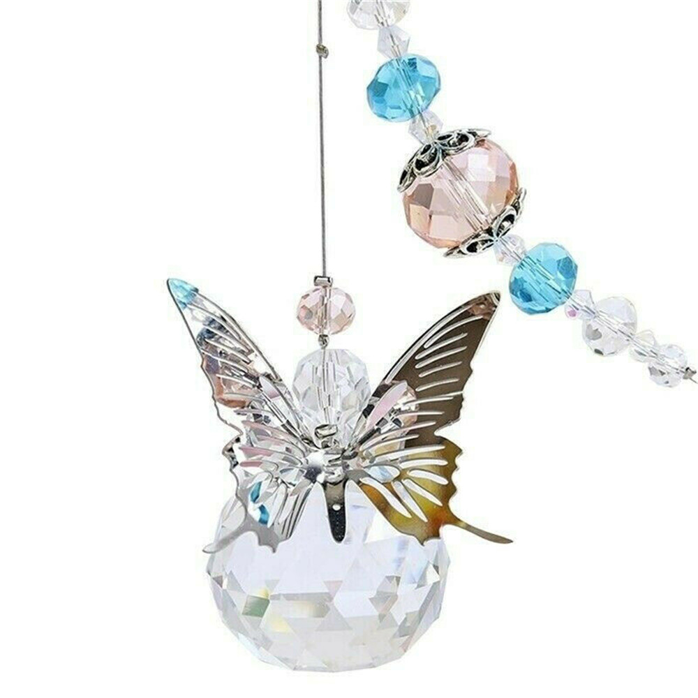 Quả cầu pha lê 23cm lấp lánh treo trang trí nhà cửa xe hơi