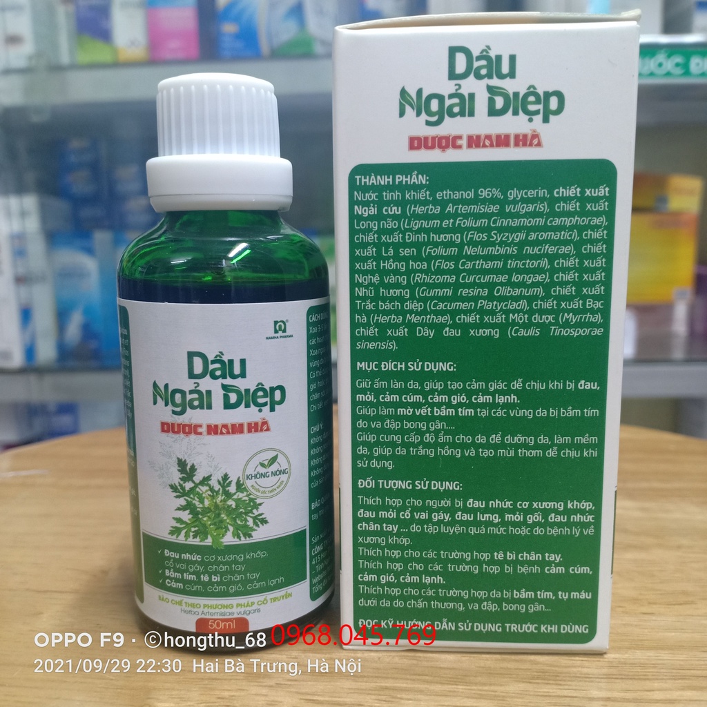 Dầu Ngải Diệp Dược Nam Hà chai 50ml