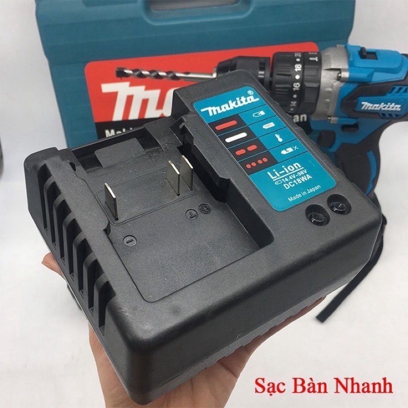 máy khoan không than makita 118v đầu autolook 13mm.bắt vít,tôn,khoang