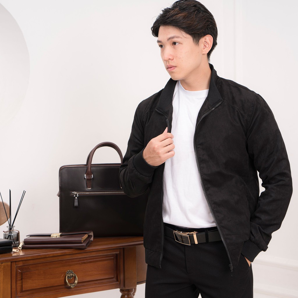 Áo khoác nam cổ tay bo viền , áo bomber nam 2 lớp thu đông chống nước nhẹ | BigBuy360 - bigbuy360.vn