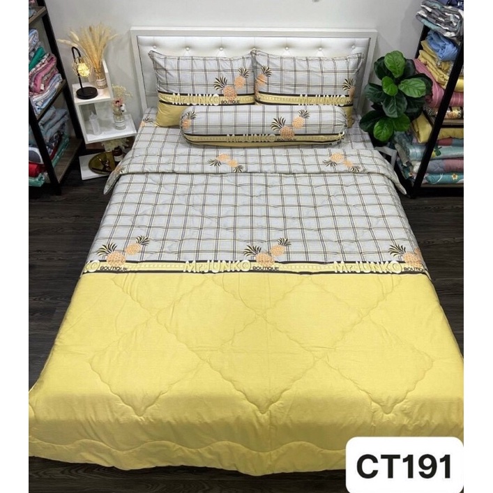 Sale Bộ chăn ga 100% cotton Hàn Quốc 5 món 1m đến 1m8 GỐI ÔM DÂY KHOÁ | BigBuy360 - bigbuy360.vn