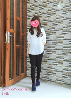 👚Áo Sơ Mi cổ V phối cúc sau 😍