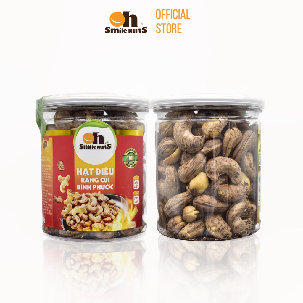 Hạt Điều Rang Muối Oh Smilenuts, Hạt Điều Nguyên Vị - Hạt Dinh Dưỡng Hũ 250g/500g