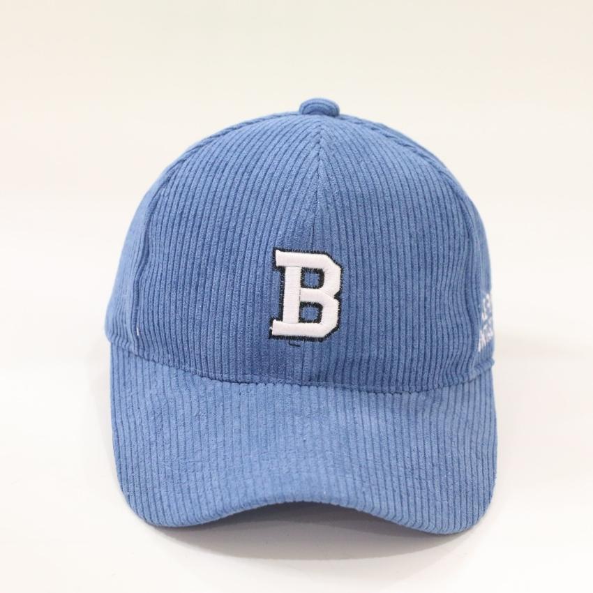 Nón Kết Thêu Chữ B Chất Liệu Nhung Tăm Thời Trang Unisex Phong Cách HÀN QUỐC