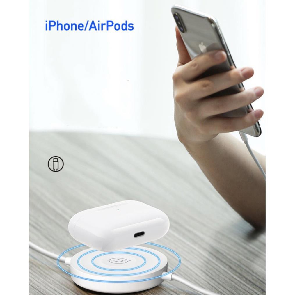 Đế sạc không dây 3in1 cho Iphone/Apple Watch/ Airpods tích hợp cáp sạc Lightning USAMS - Home and Garden