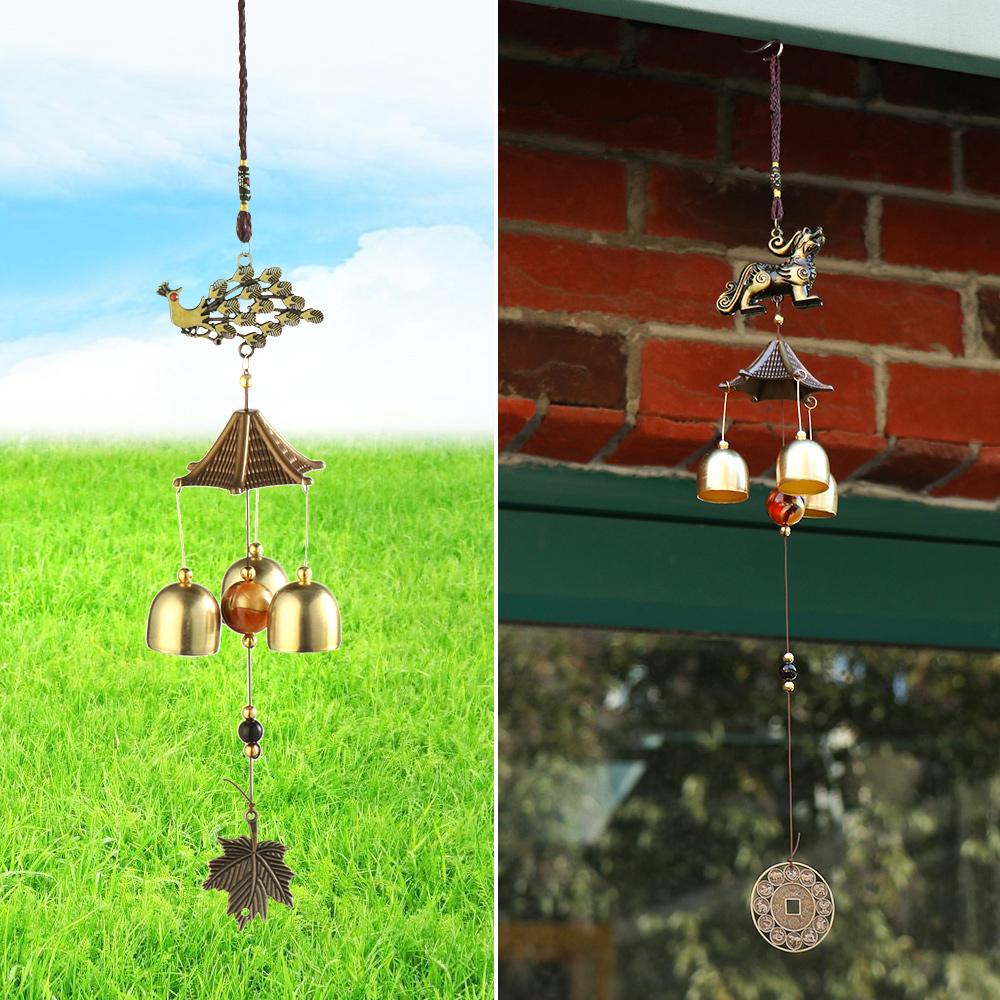 Chuông Gió Kim Loại Hình Tháp May Mắn Phong Cách Trung Hoa Cổ Điển Charms