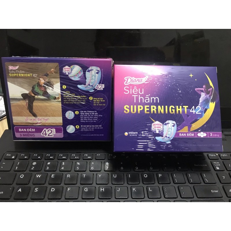 Băng vệ sinh Diana Supernigh 42cm (gói 3 miếng)