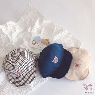 Mũ Lưỡi Trai Thoáng Khí Họa Tiết Gấu Hoạt Hình Phong Cách Hàn Quốc