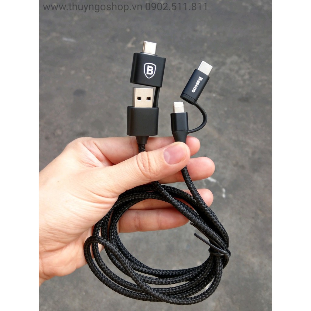 CÁP ĐA NĂNG 5 IN 1 BASEUS (USB, USB-C, LIGHTNING, MICROUSB)