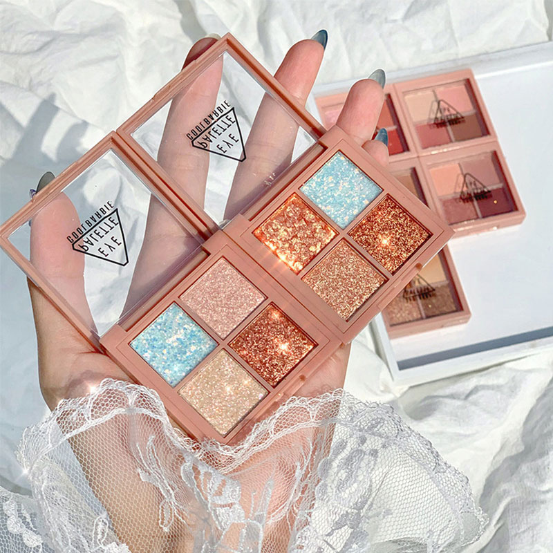 Bảng phấn mắt 4 màu ánh kim chống thấm nước