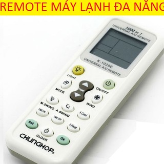 REMOTE MÁY LẠNH ĐA NĂNG 1028 - Điều khiển điều hòa đa năng K-1028E CHUNGHOP, BẢO HÀNH ĐỔI MỚI MIỄN PHÍ