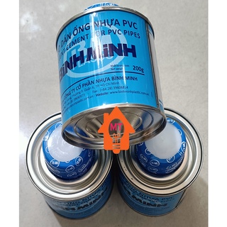 Keo dán bình minh lon 200 gram, lon keo dán 200 gram bình minh