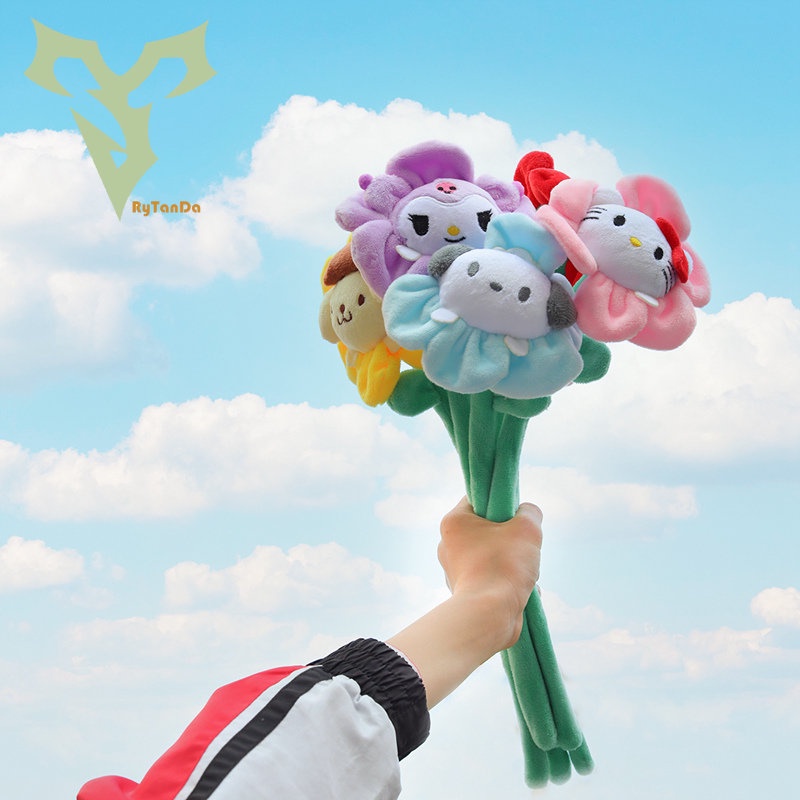 Móc Khóa Hình Cánh Hoa Melody Nhồi Bông 7 Màu Dễ Thương