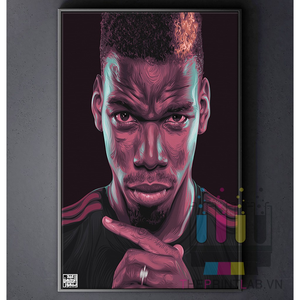 TRANH CANVAS CẦU THỦ BÓNG ĐÁ treo tường in theo yêu cầu - Paul Pogba