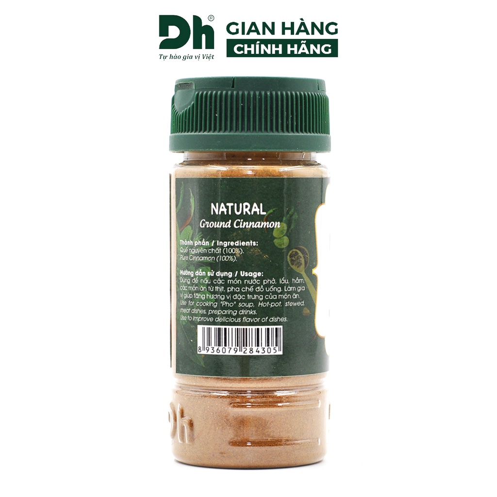 Quế ống bột nguyên chất Natural DH Foods chế biến thực phẩm 40gr