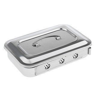 [Flameer] Hộp đựng dụng cụ thép có nắp đậy Dụng cụ thú y y y tế #A