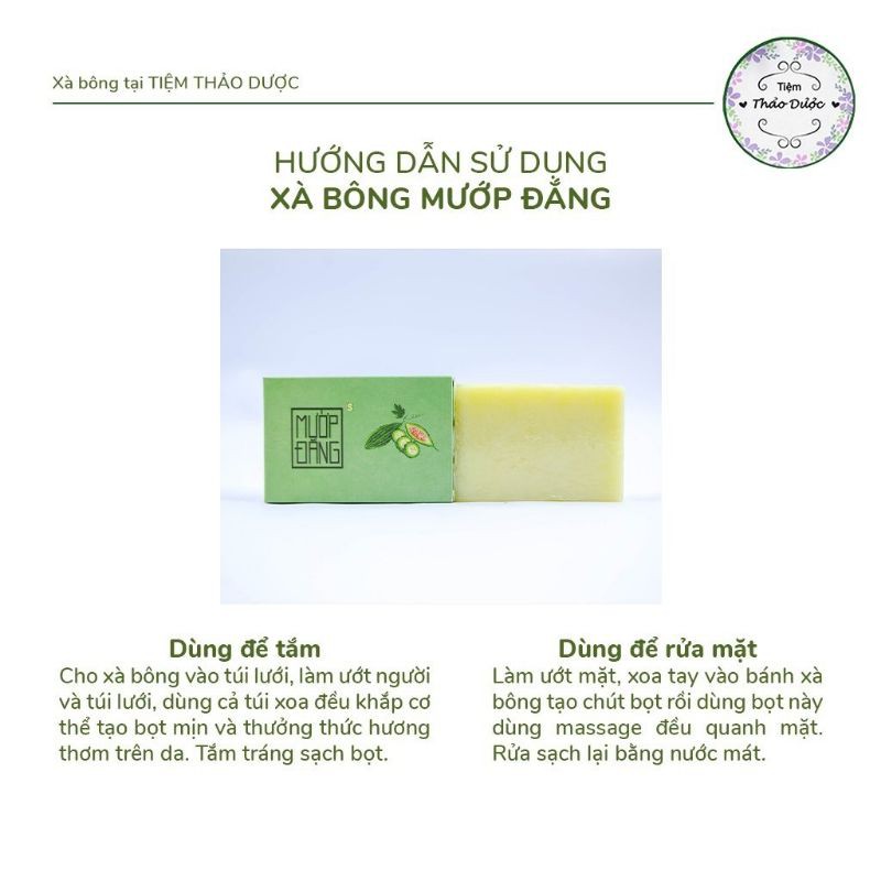 Xà bông mướp đắng - sáng da ngừa mụn ( xà bông tắm sinh dược )