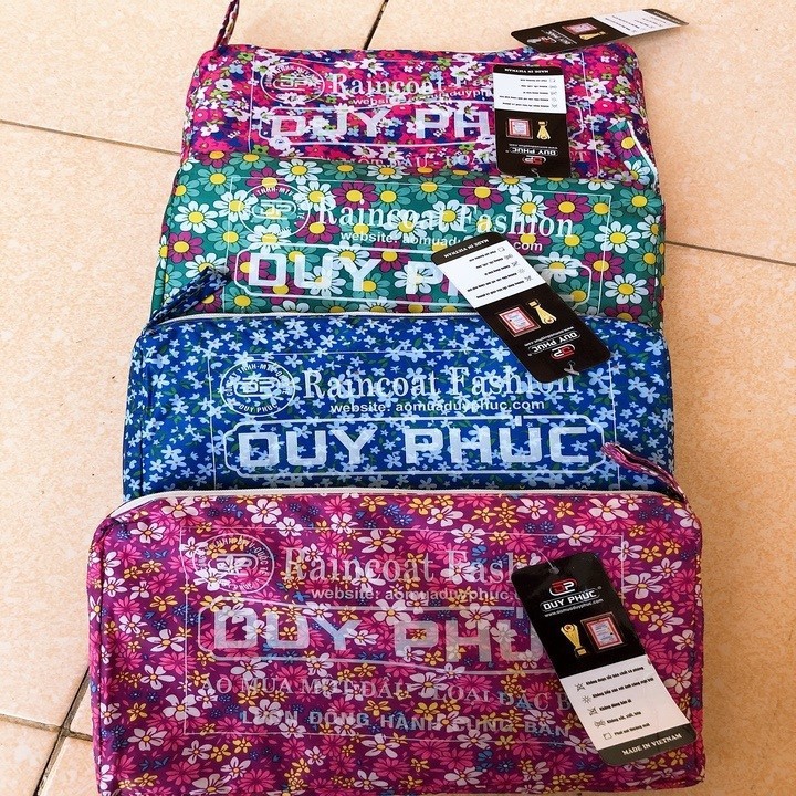 Áo Mưa Choàng Vải Hoa