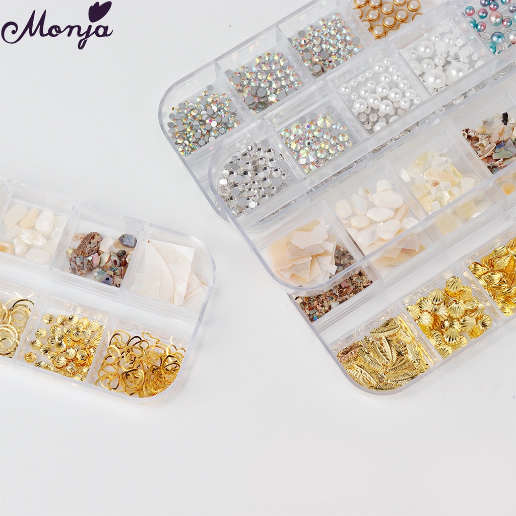 Bộ Phụ Kiện Trang Trí Móng Tay 4 Kiểu Dáng Khác Nhau Tiện Dụng