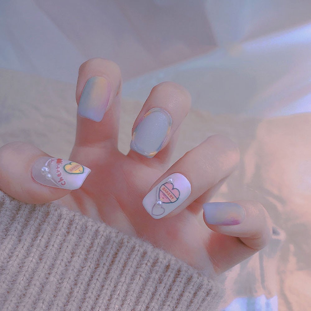 Miếng Dán Trang Trí Móng Tay Hình Gấu Hoạt Hình 3D Xinh Xắn