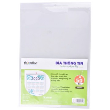 Bìa thông tin Flexoffice A4 FO-IF01 (Xấp 50 cái)