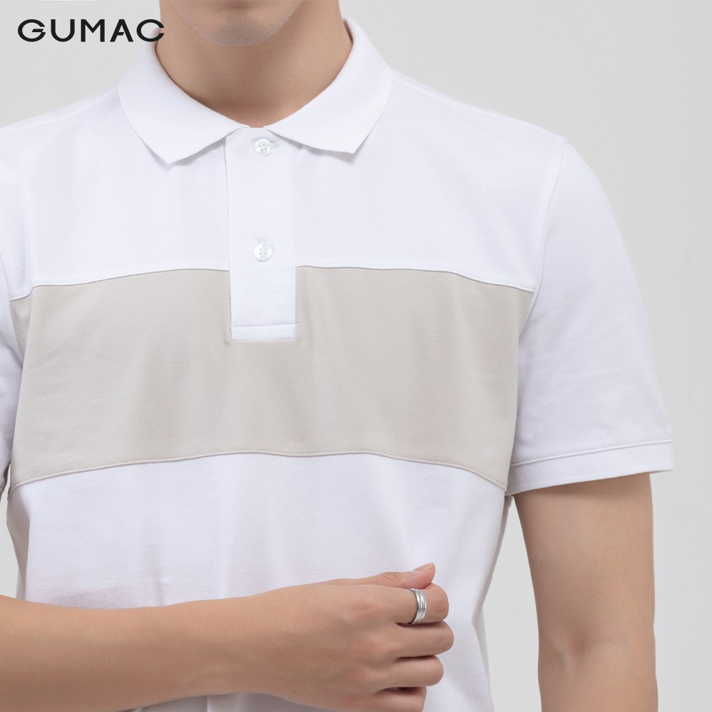 [Mã WABRGD12 giảm 10% đơn 250K] Áo thun polo nam phối màu GUMAC đủ màu, đủ size,, trẻ trung ATNB1186 | BigBuy360 - bigbuy360.vn